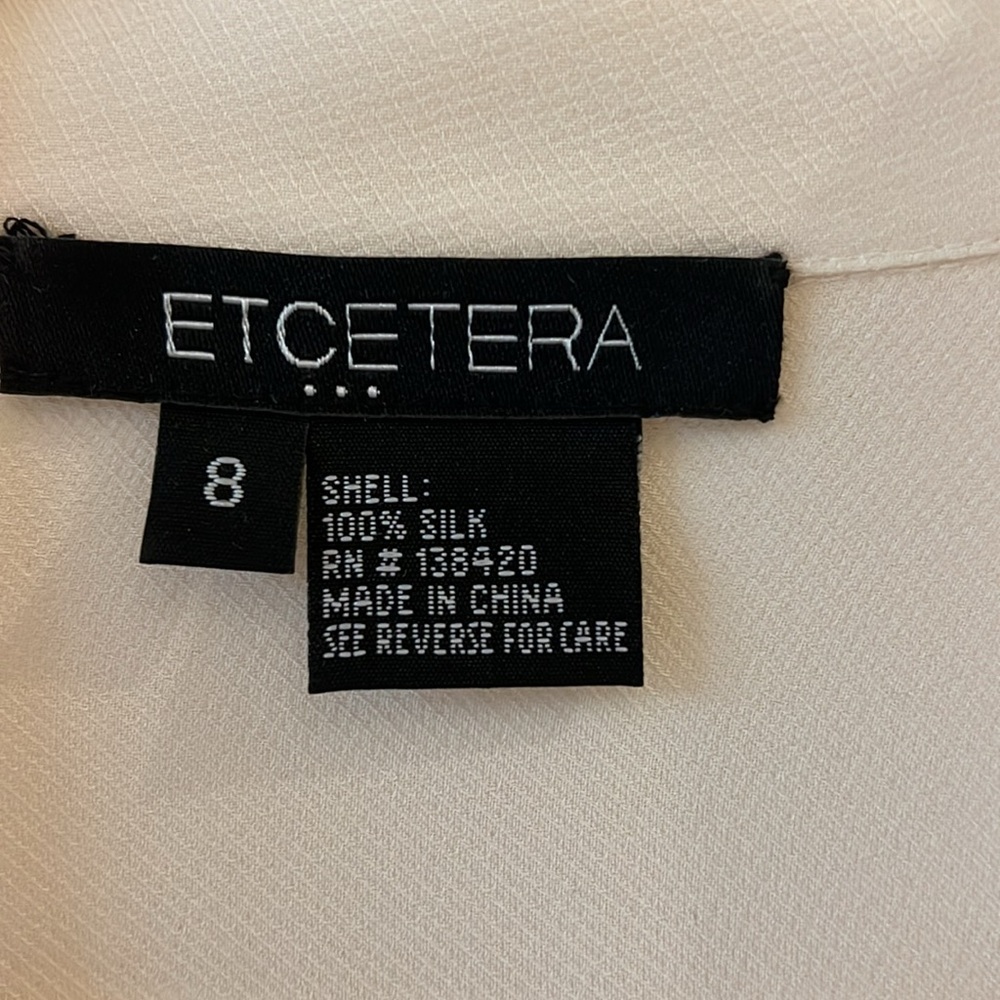 Cream color long sleeve blouse - Picture 2 of 6